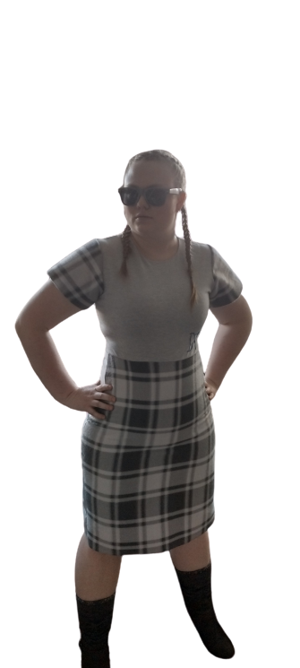 Plaid Pencil Dress Skirt